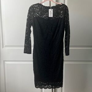 Elegant Black Lace Dress